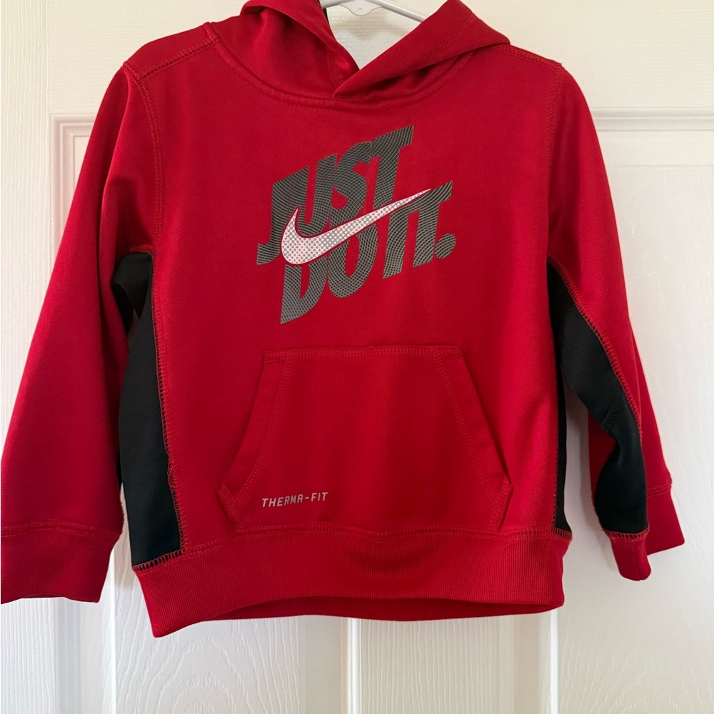 Nike Kids Red and Black Hoodie